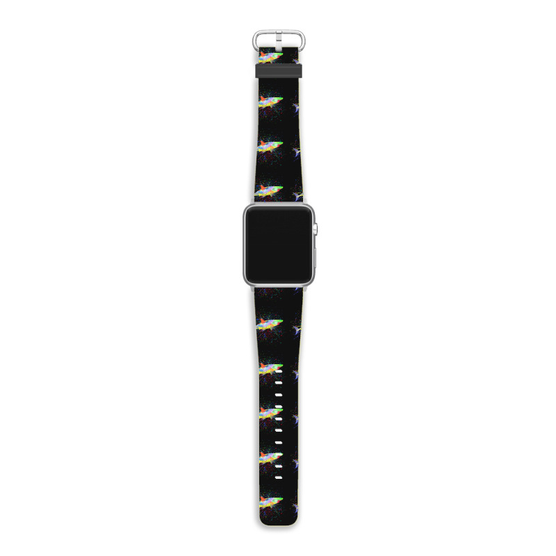 Custom Colorful Shark Apple Watch Band By Artees Artwork Artistshot