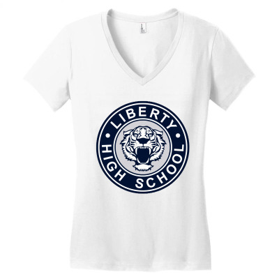 Womens Liberty High School Blue Jays V-Neck T-Shirt