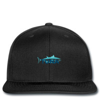 Line Art Blue Tuna Illustration Printed Hat | Artistshot