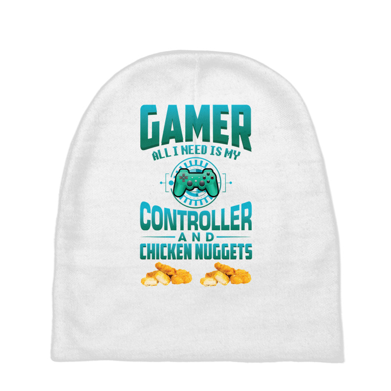 Gamer  For Kids Adults Video Games Chicken Nuggets Baby Beanies | Artistshot