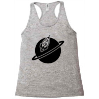 Planet And Rocket (black) Racerback Tank | Artistshot