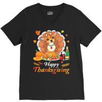 Chihuahua Happy Thanksgiving Christmas T  Shirt Chihuahua Turkey Costu V-neck Tee | Artistshot