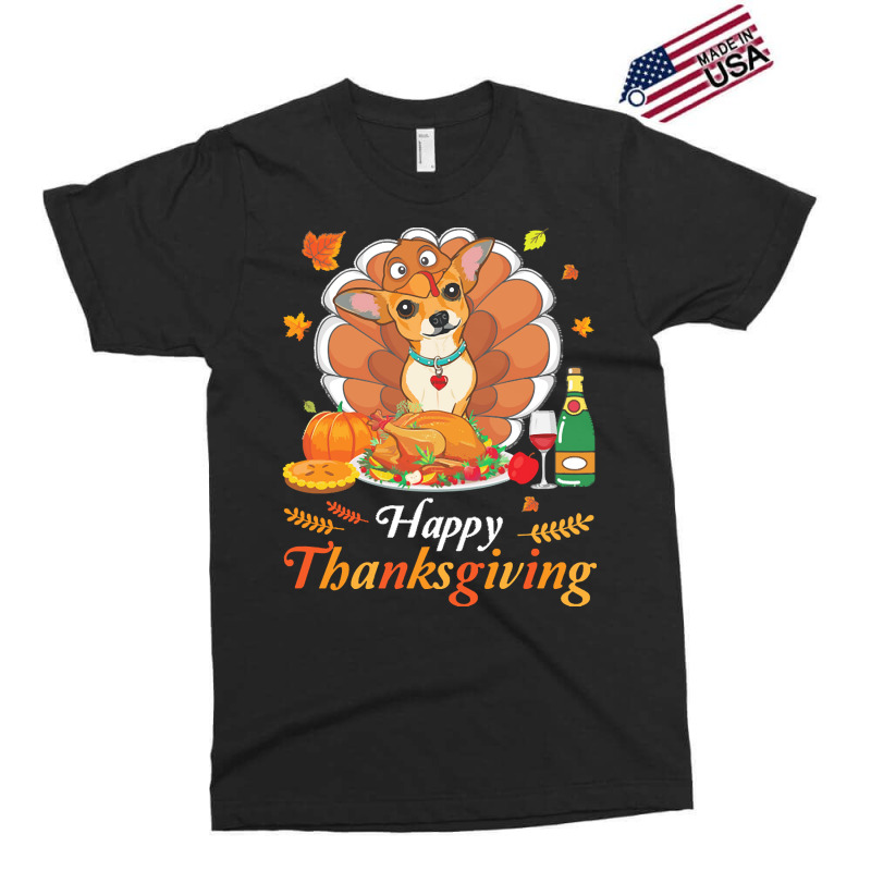 Chihuahua Happy Thanksgiving Christmas T  Shirt Chihuahua Turkey Costu Exclusive T-shirt | Artistshot