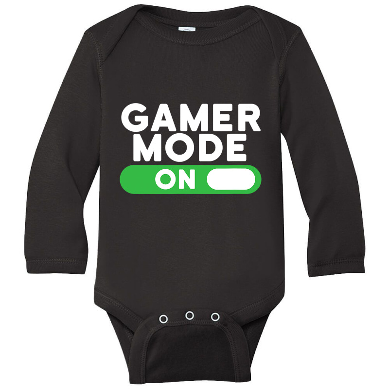 Gamer Mode On Funny Novelty Gaming Video Games T Long Sleeve Baby Bodysuit by thutrang92 | Artistshot