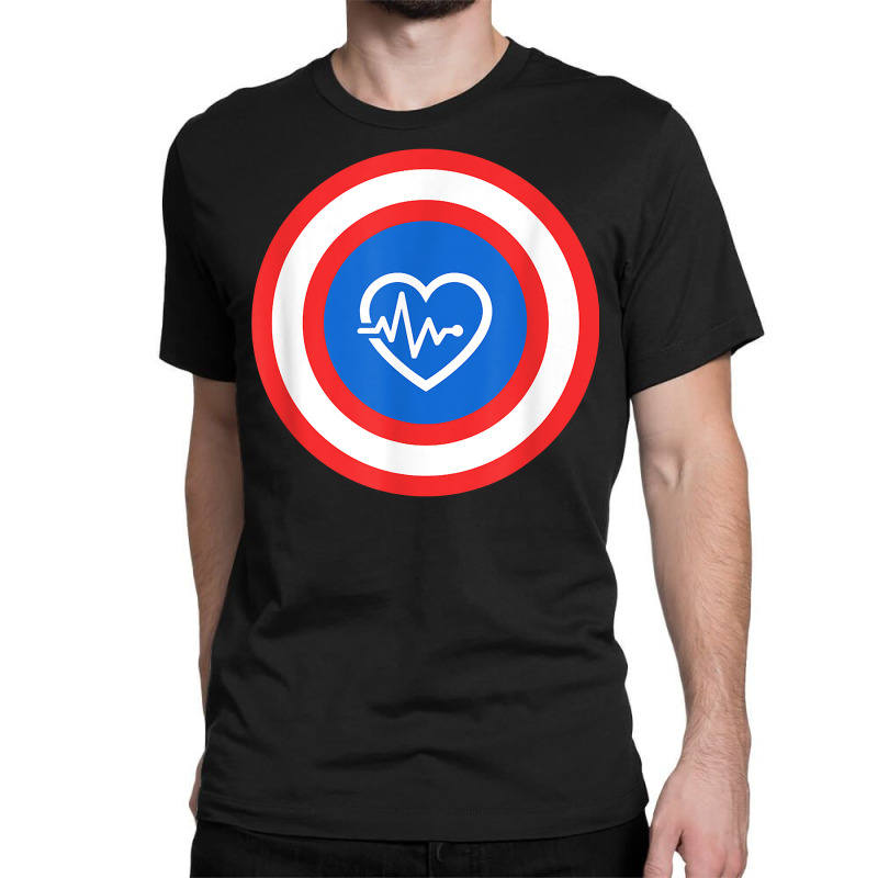 Captain Heart Funny Cardiologist Cardiology T Shirt Gift Classic T-shirt by ZaraeTrullinger | Artistshot