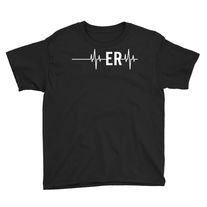 Emergency Medicine Physician Nurse Gift Er Heartbeat Raglan Baseball T Youth Tee | Artistshot