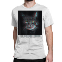 Enter The Void Glitch Maine Coon Feline Aesthetic Vaporwave T Shirt Classic T-shirt | Artistshot