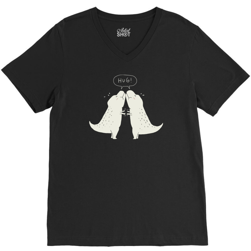 Dino Hug V-neck Tee | Artistshot