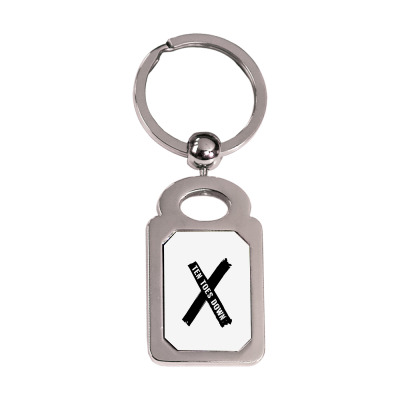 Deestroying Ten Toes Down Ttd Merch Silver Rectangle Keychain Designed By Just4you