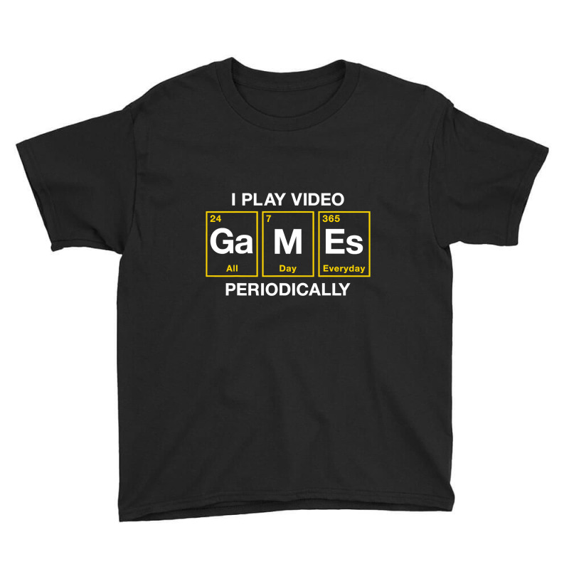 I Play Video Games Periodically Element Blocks Youth Tee by thutrang92 | Artistshot