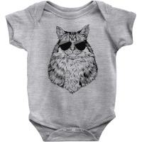 Siberian Cat Longhaired Cat With Sunglasses Premium T Shirt Baby Bodysuit | Artistshot