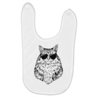 Siberian Cat Longhaired Cat With Sunglasses Premium T Shirt Baby Bibs | Artistshot