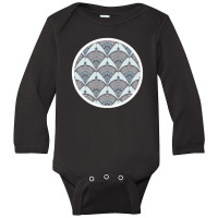 Deep Red Wooden Textured Boho Tribal Mandala 68615351 Long Sleeve Baby Bodysuit | Artistshot