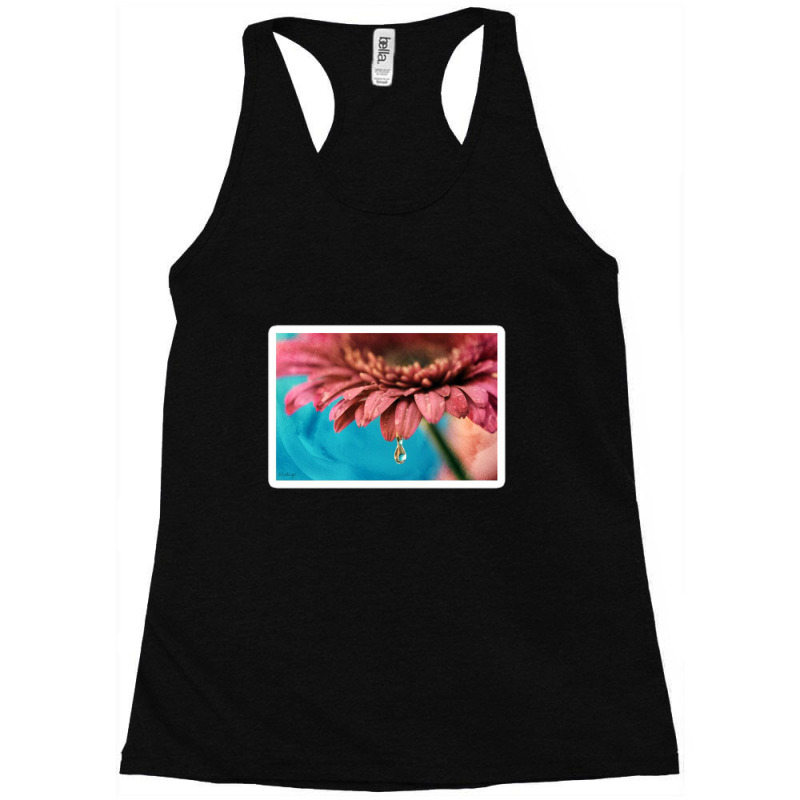 Anemones And Mums In Green Blue And White 91701538 Racerback Tank by Upeh | Artistshot