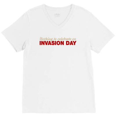 Invasion Day Meme V-neck Tee Designed By Juna Wiliam