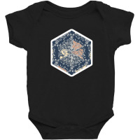 Art Deco Fresco In Sky Blue And Coral 16839764 Baby Bodysuit | Artistshot