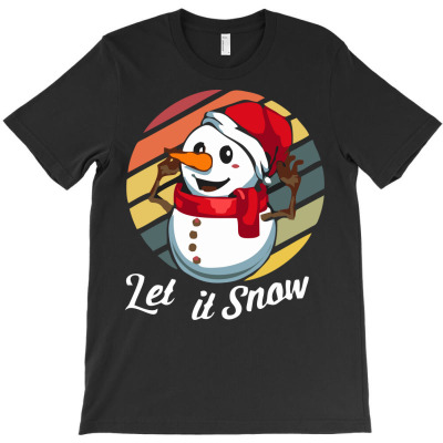 Snowman Let It Snow T-shirt Designed By Omyusman Shop