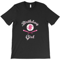 Kids 8th Eighth 8 Eight Year Happy Birthday Girl Softball T-shirt | Artistshot