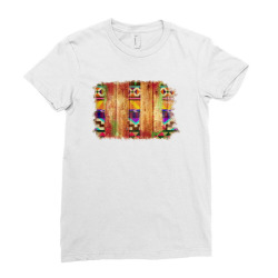 Rustic Wood Aztec Ladies Fitted T-Shirt | Artistshot