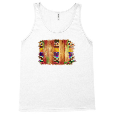 Rustic Wood Aztec Tank Top Designed By Apollo