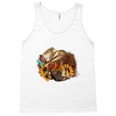 Western Boots And Hat Tank Top Designed By Apollo