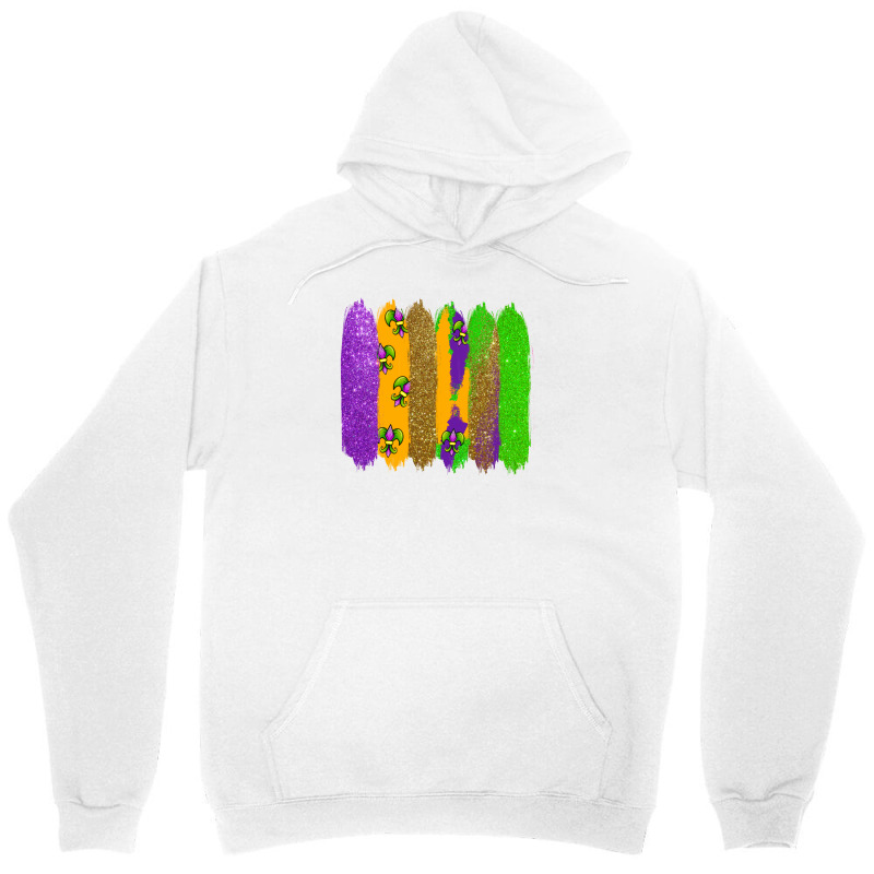 Mardi Gras Brushstrokes Unisex Hoodie | Artistshot