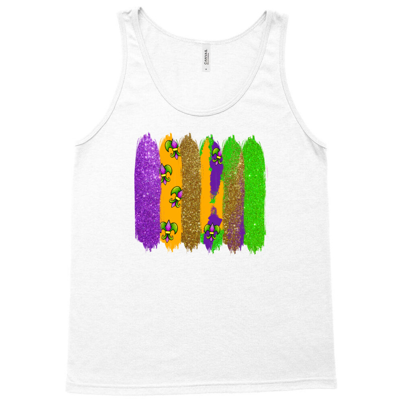 Mardi Gras Brushstrokes Tank Top | Artistshot