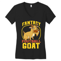 Football Funny Fantasy Football Goat Champion Men Women 29 Women's V-neck T-shirt | Artistshot