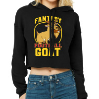 Football Funny Fantasy Football Goat Champion Men Women 29 Cropped Hoodie | Artistshot