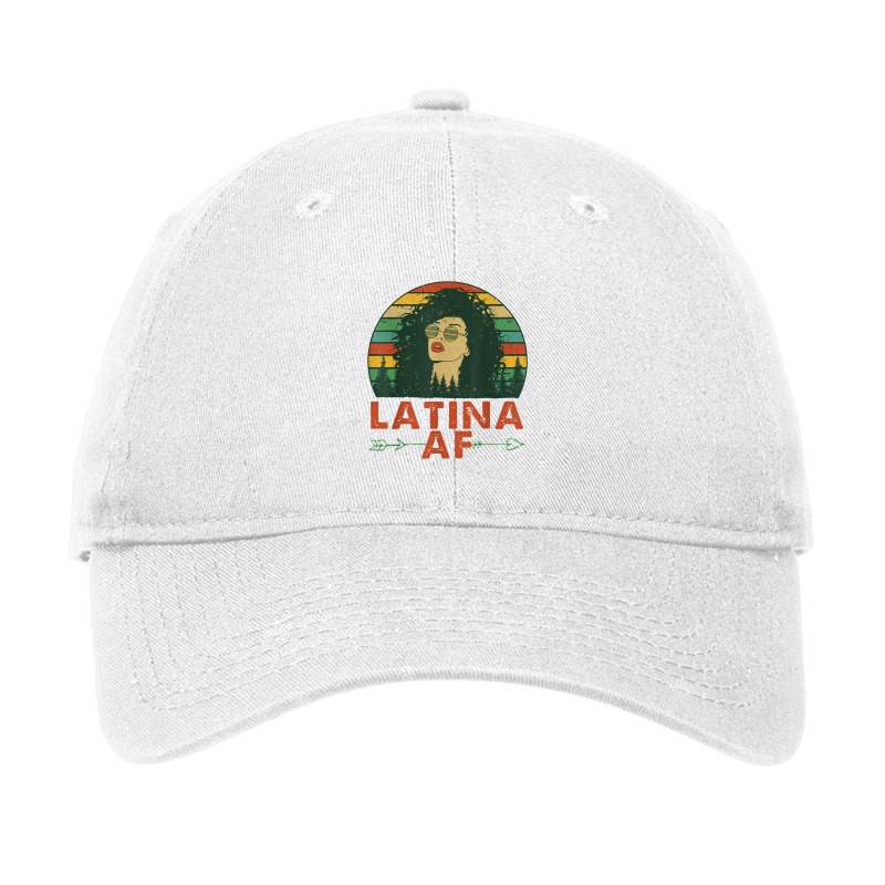 Latina Af Vintage Retro Latinas For Latino Women Adjustable Cap by suvukana | Artistshot