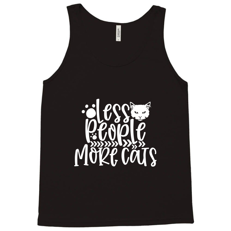 Less People More Cats White Tank Top by Kahvel | Artistshot