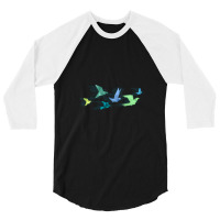 Migration Of Paper Bird 3/4 Sleeve Shirt | Artistshot