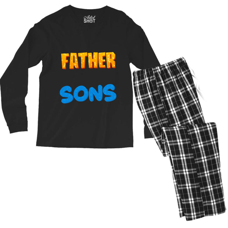 Father Of Sons T  Shirt I Am A Father Of Two Sons T  Shirt Men's Long Sleeve Pajama Set | Artistshot