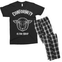 Sheep Lover Sheeps Conformity Is For Sheep Free Thinker Political 232 Men's T-shirt Pajama Set | Artistshot