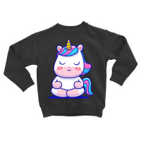 Meditation T  Shirt Cute Unicorn Meditation T  Shirt Toddler Sweatshirt | Artistshot