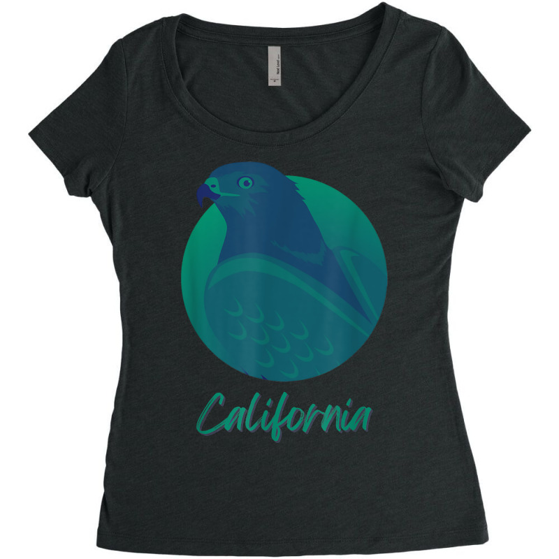 California Osprey Sea Green Raptor Ocean Bird T Shirt Women's Triblend Scoop T-shirt by sosieclaton | Artistshot