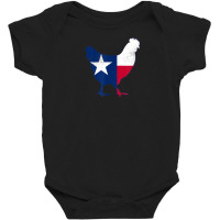 Fowl Threads  Texas Flag Chicken  Vintage Style Tee Baby Bodysuit | Artistshot