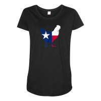 Fowl Threads  Texas Flag Chicken  Vintage Style Tee Maternity Scoop Neck T-shirt | Artistshot