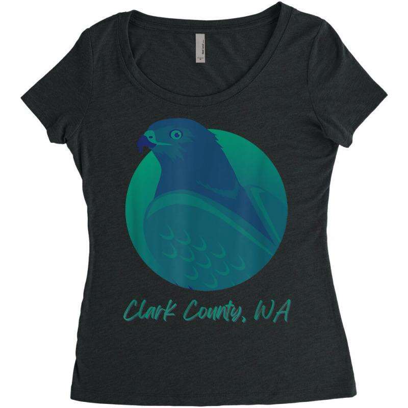 Clark County Wa Osprey Sea Green Raptor Ocean Bird T Shirt Women's Triblend Scoop T-shirt by sosieclaton | Artistshot