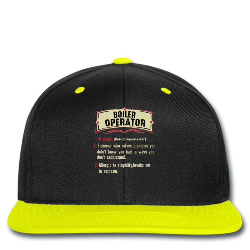 Boiler Operator Dictionary Term Sarcastic Printed Hat | Artistshot