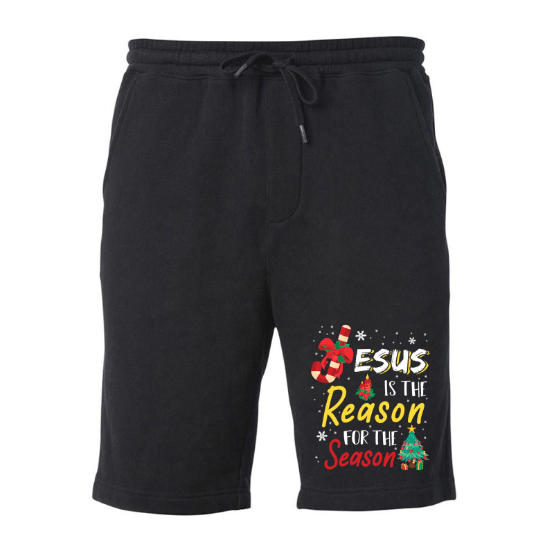 Jesus Christ Christian Jesus Is The Reason For The Season Festive 19 B Fleece Short by leomo | Artistshot