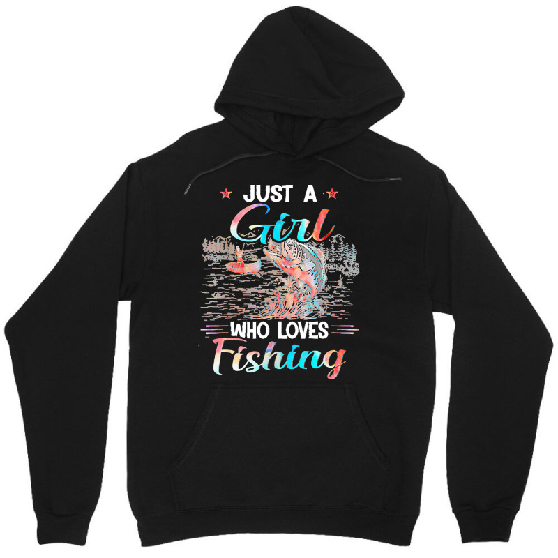 Fishing T  Shirt A Girl Loves Fishing T  Shirt Unisex Hoodie | Artistshot