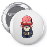 Cool Samurai Cat Funny Japanese Ninja Cat Manga T Shirt Pin-back Button | Artistshot