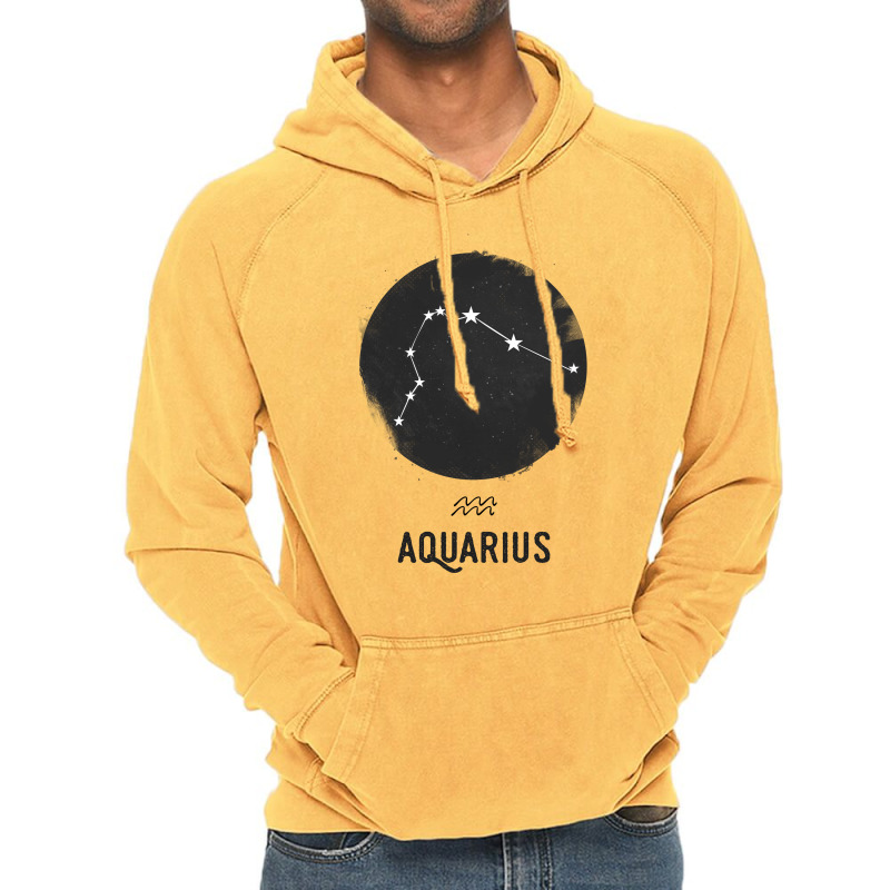 Minimal Aquarius Zodiac Sign Vintage Hoodie | Artistshot