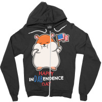 Independence Day T  Shirt Funny Dabbing Hamster 4th July Independence Zipper Hoodie | Artistshot