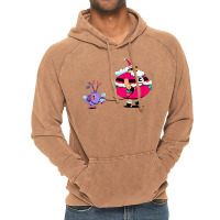 Santa With Deer Vintage Hoodie | Artistshot