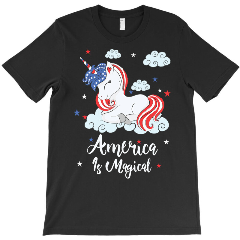 Independence Day T  Shirt Funny Unicorn America Is Magical T  Shirt T-shirt | Artistshot