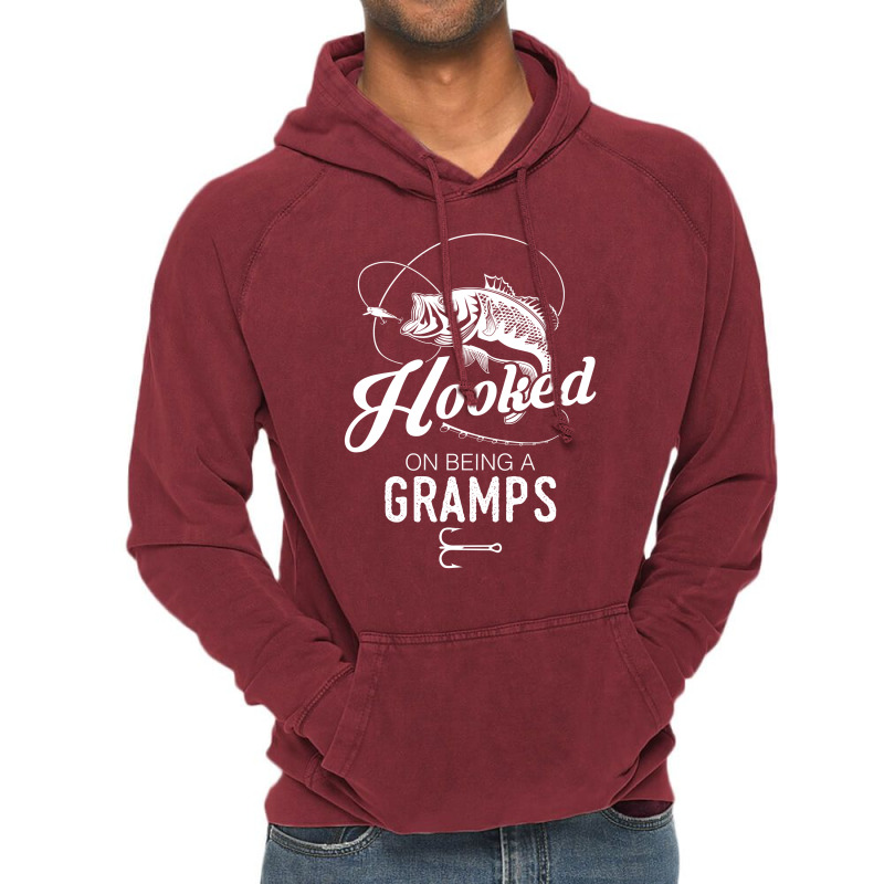 Hooked On Being A Gramps Vintage Hoodie | Artistshot