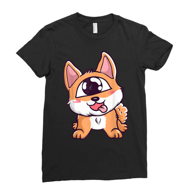 Cute Cyclops Dog Creepy Mutant Monster Round Eye Weird T Shirt Ladies Fitted T-Shirt by sosieclaton | Artistshot