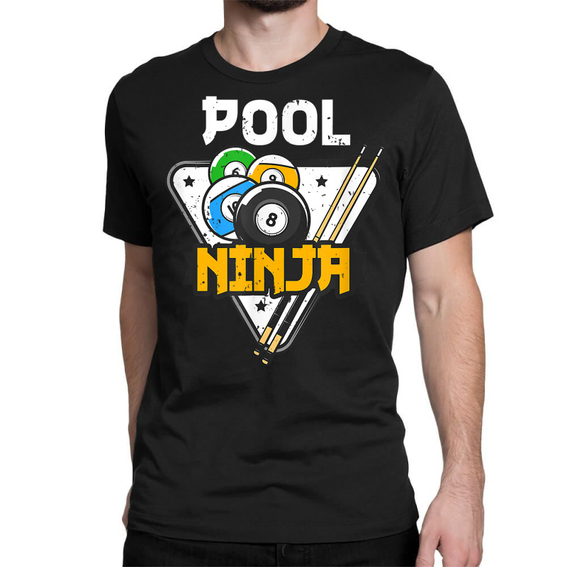 Cute Pocket Billiards Lover Ball Billiard Players Pool Ninja T Shirt Classic T-shirt | Artistshot